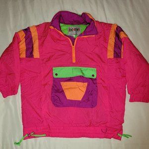Neon Pink 80s/90s Retro Vintage Ski Jacket